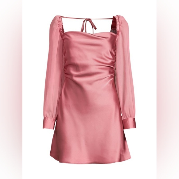 WeWoreWhat Dresses & Skirts - WeWoreWhat Squareneck Satin Mini Dress Size 6